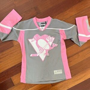 NHL Women's Glitter Pink and Gray Hockey Jersey